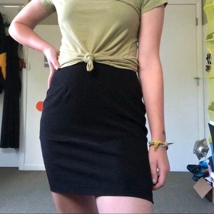 Black pencil skirt